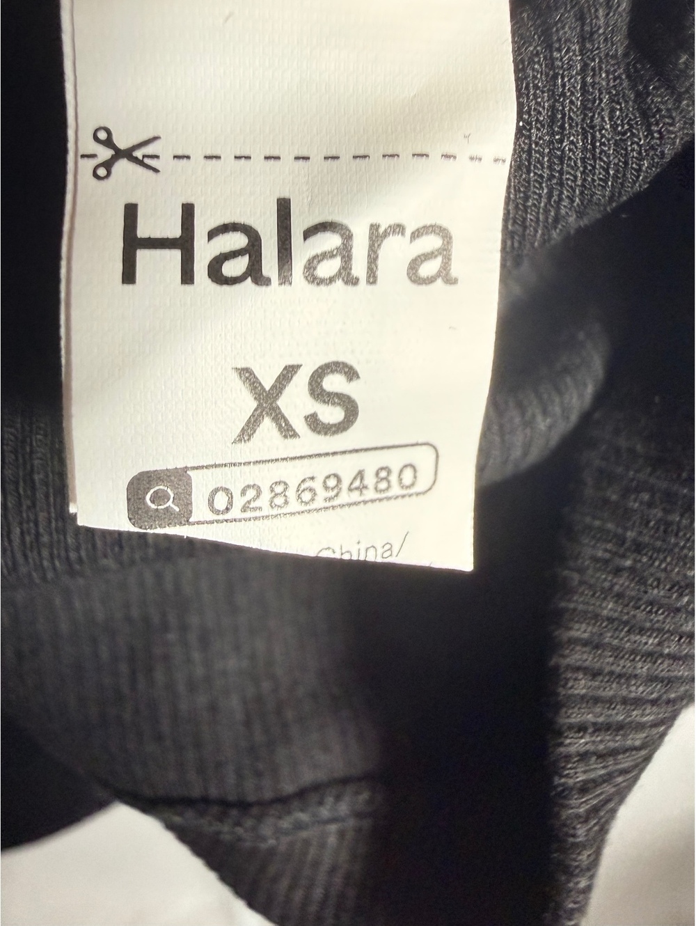 Halara Ribbed Knit Off Shoulder Long Sleeve 2-in-1 Casual Top Black Size XS - Picture 5 of 9